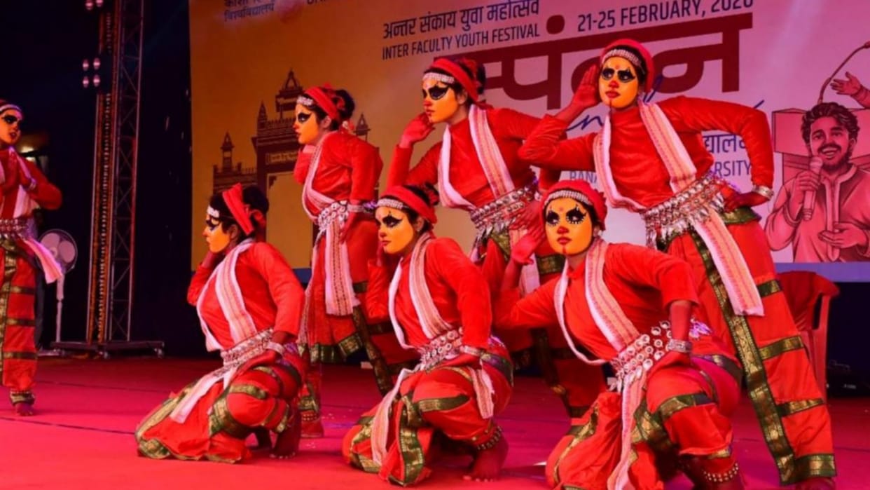 BHU Youth Festival Spandan Devotional presentation of Maa Durga and Maa Kali in Bengali folk style
