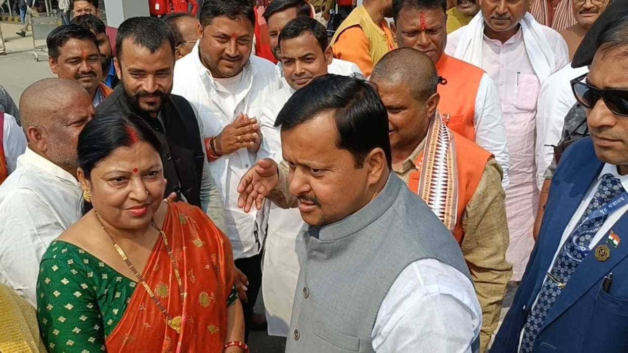 BJP President Nitin Naveen reaches Darbhanga Bihar Rajya Sabha candidate will be selected