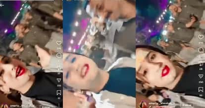 policeman caught in a reel kissed transgender in public while on duty now in a state of panic