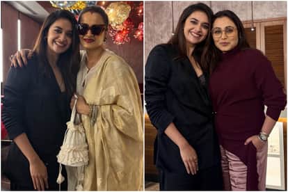Keerthy Suresh Spends A Memorable Evening With Rekha Rani Mukerji And Huma Qureshi She Shares Pics