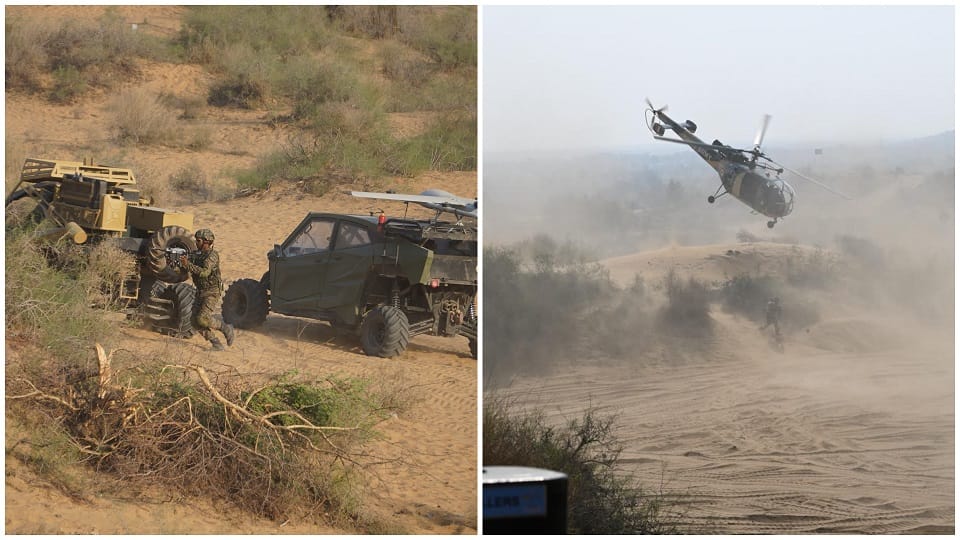 Indian Army Khadga Corps conducts war exercise
