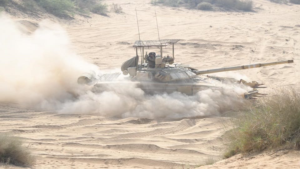 Indian Army Khadga Corps conducts war exercise