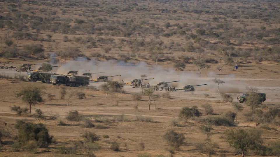 Indian Army Khadga Corps conducts war exercise