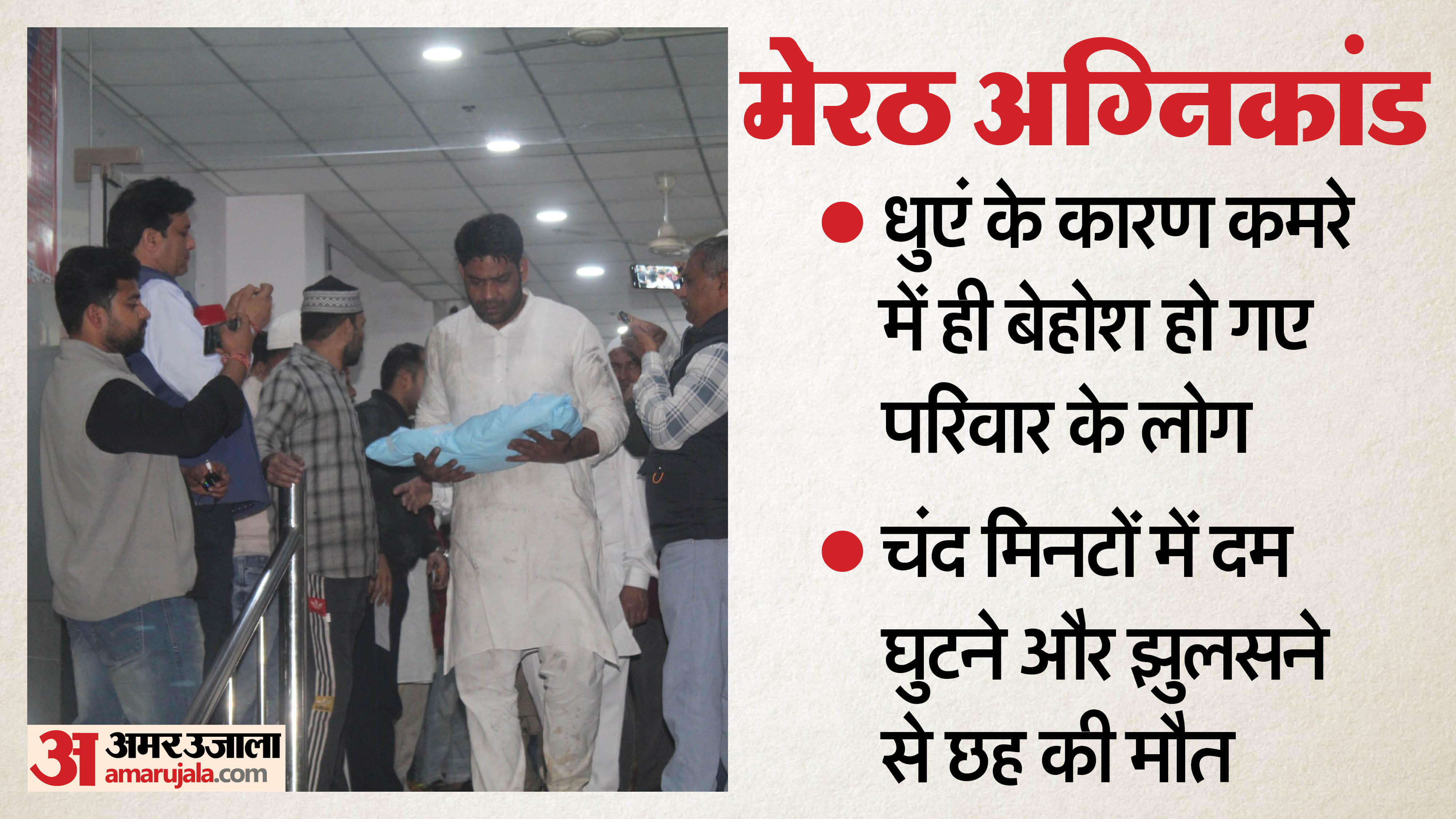 Flames scorched, smoke suffocated Rukhsar was clinging to her twin daughters Six burnt alive in Meerut fire