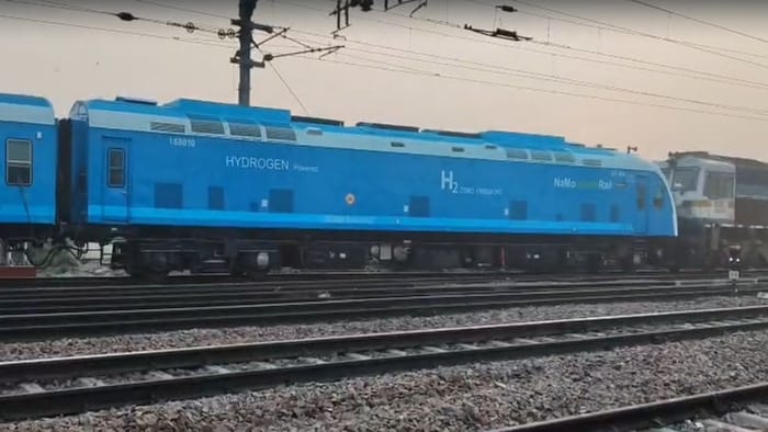 India first hydrogen train trial in Haryana