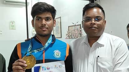 Indore news Rural wrestler Ayush Jha wins international gold medal at South Asian Combat Championship in Nepal