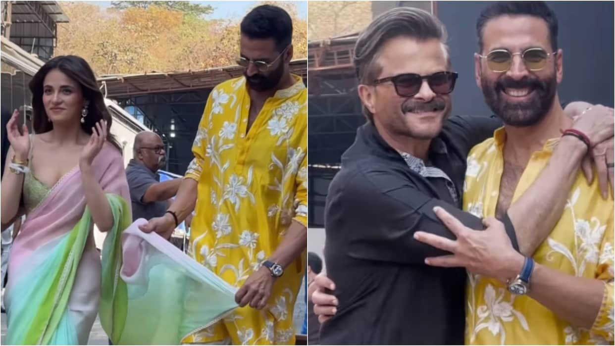 Akshay Kumar Radhika Madan anil Kapoor Spotted On The Sets Of Wheel Of Fortune Video Goes Viral