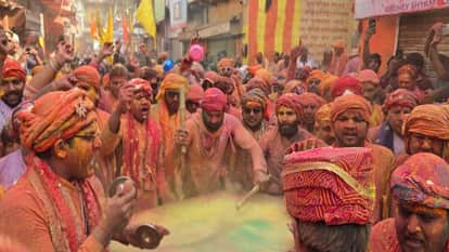 Barsana Soaks in Lathmar Holi Fever: Streets Echo with Rasiya Songs and Radha Rani Chants