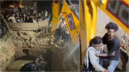 Rajasthan News: Scooter rider falls into sewerage pit in Sawai Madhopur, disabled Pramod narrowly escapes