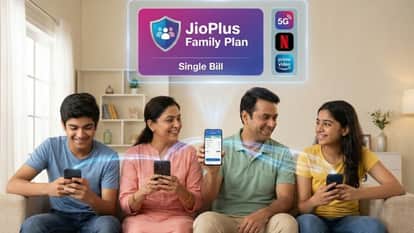 jio plus family recharge plan 75gb data unlimited 5g calling for 4 persons in family details