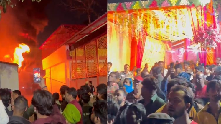 Dehradun: कांवली रोड पर मंदिर के पीछे लकड़ी की टाल में लगी आग, फायर ब्रिगेड दो वाहन बुझाने में लगे