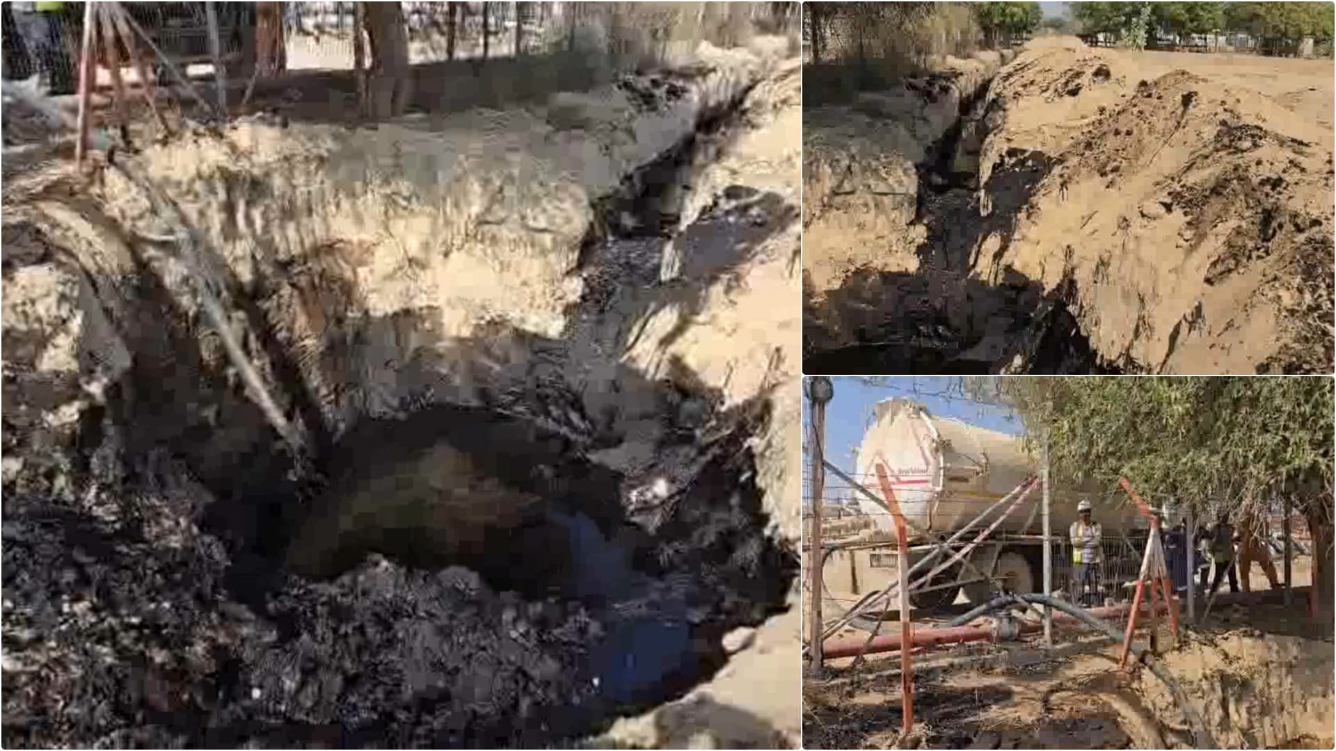 खेत में तीन दिन से निकल रहा क्रूड ऑयल