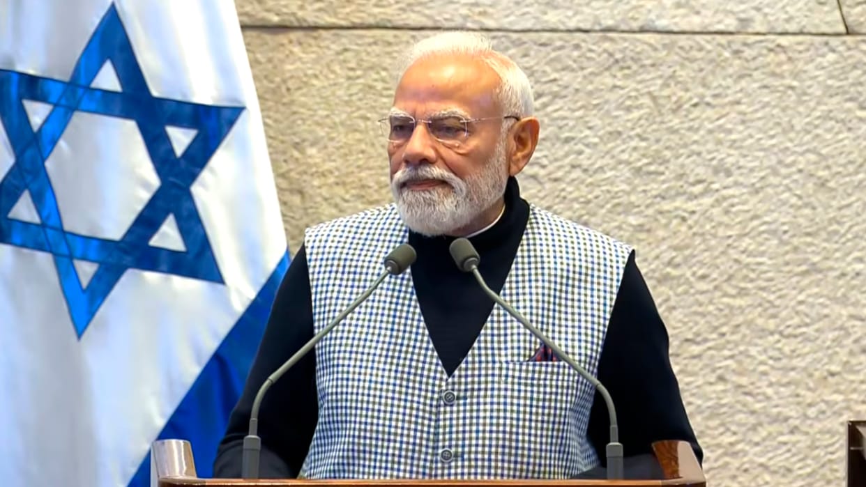 PM Modi Israel Visit speech in knesset attack on pakistan over terrorism