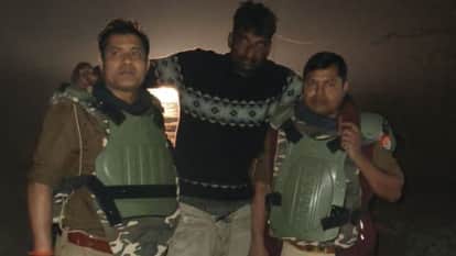 Police encounter in Azamgarh History-sheeter cow smuggler carrying a reward of Rs 50,000 arrested