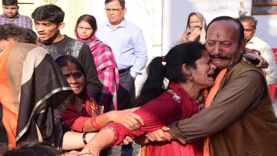 Manvendra Singh body arrives at his home in Lucknow sparking outcry; son shot and killed his father