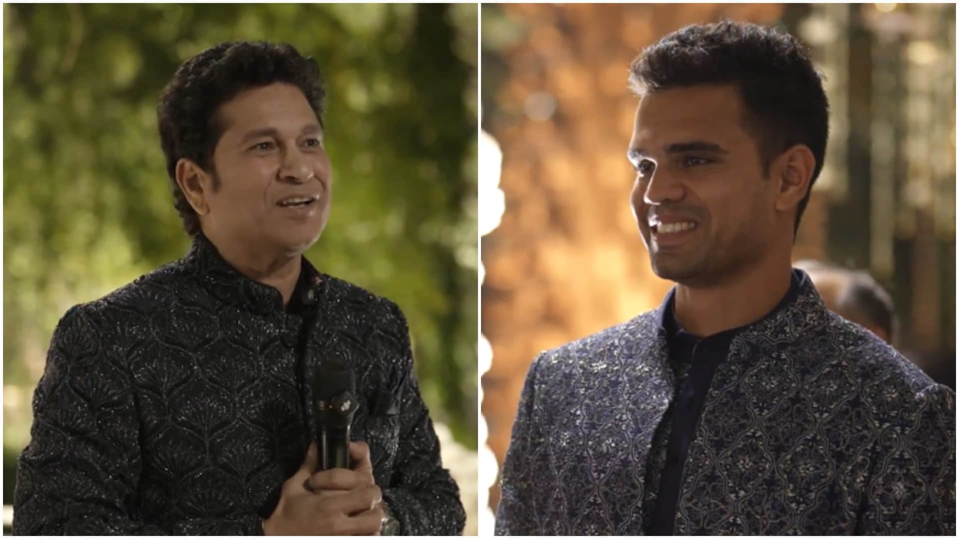 Arjun Tendulkar Saaniya Chandhok Sachin Tendulkar Ambani Family pre wedding celebration video