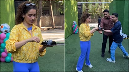 Sanya Malhotra celebrate her Birthday actress fatima sana shaikh attends event and gives hug full of love