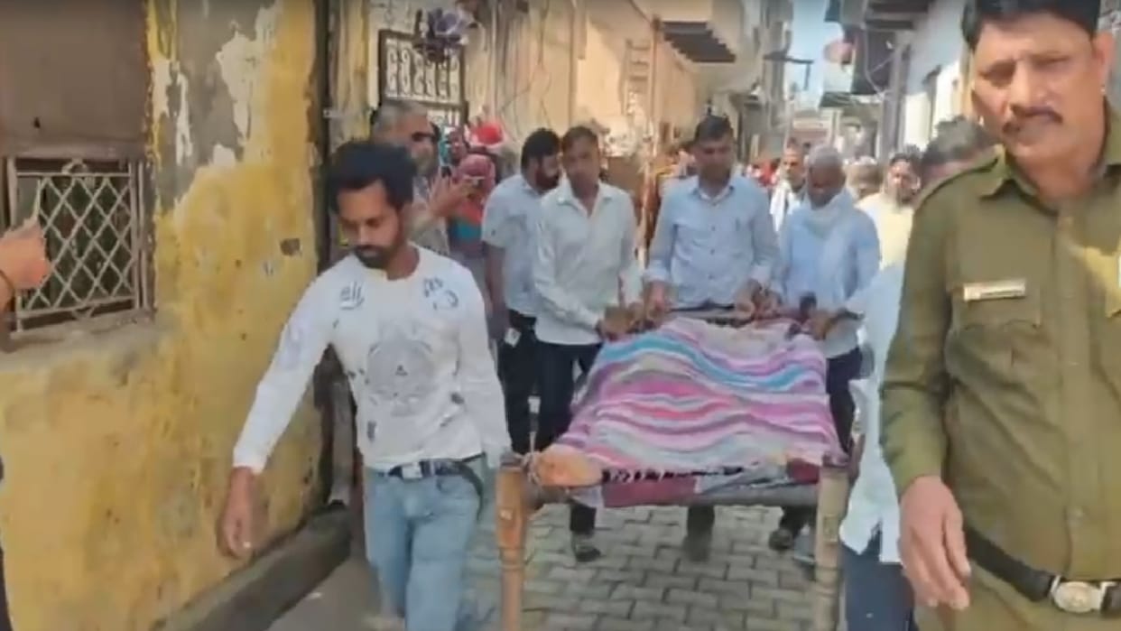 Drunken son killed his mother with attack of bricks in Palwal