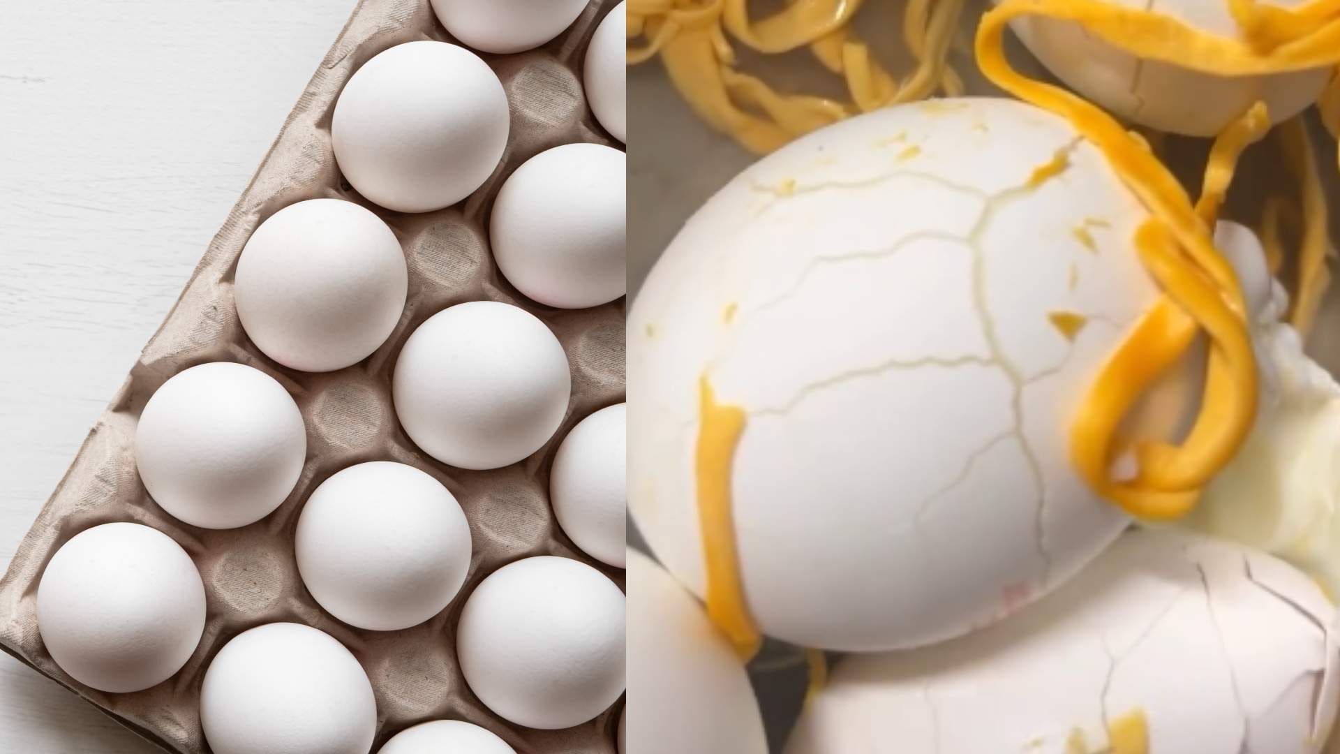 Woman orders eggs online boils them and finds plastic video goes viral