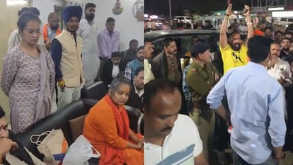 मिसरोद थाने में साध्वी और विश्व हिंदू परिषद के कार्यकर्ता