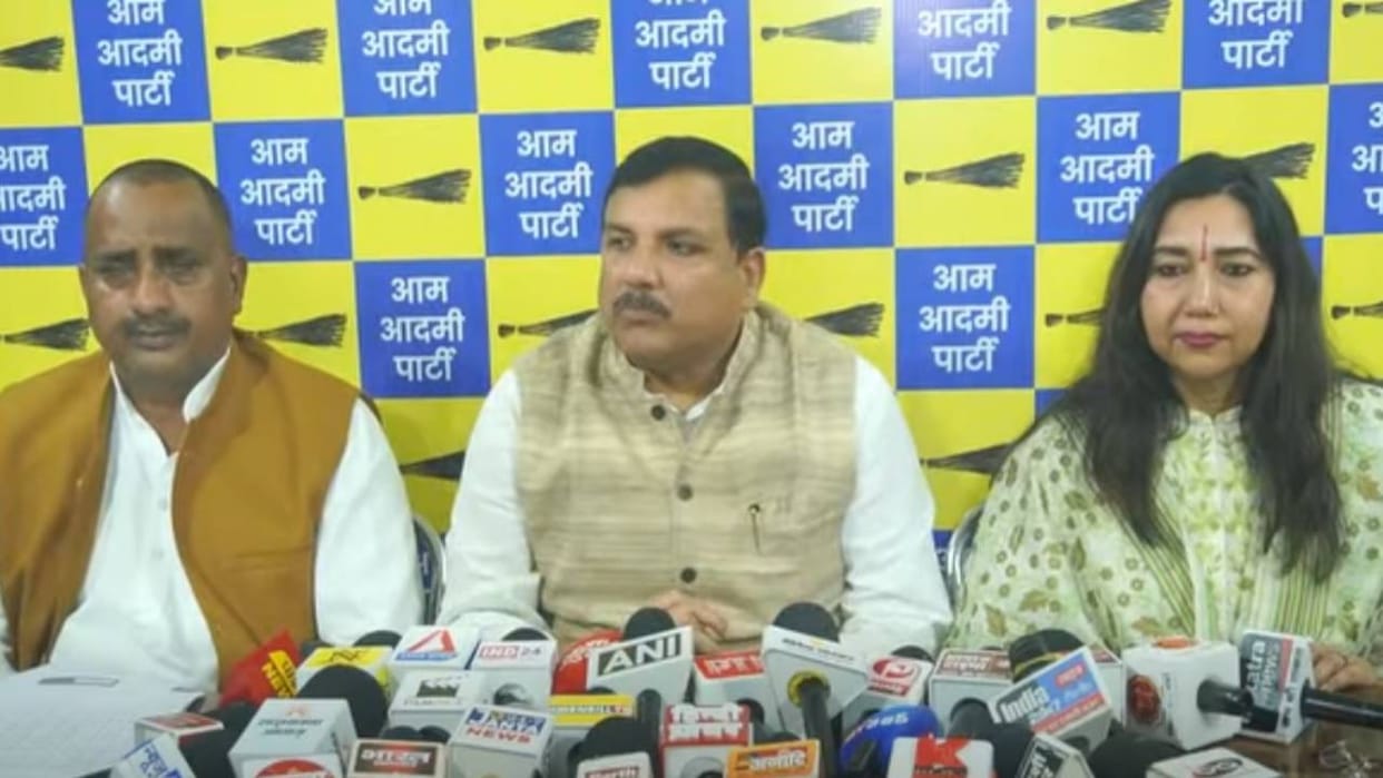AAP MP Sanjay Singh said, If repressive action is taken against Shankaracharya, the party will fight