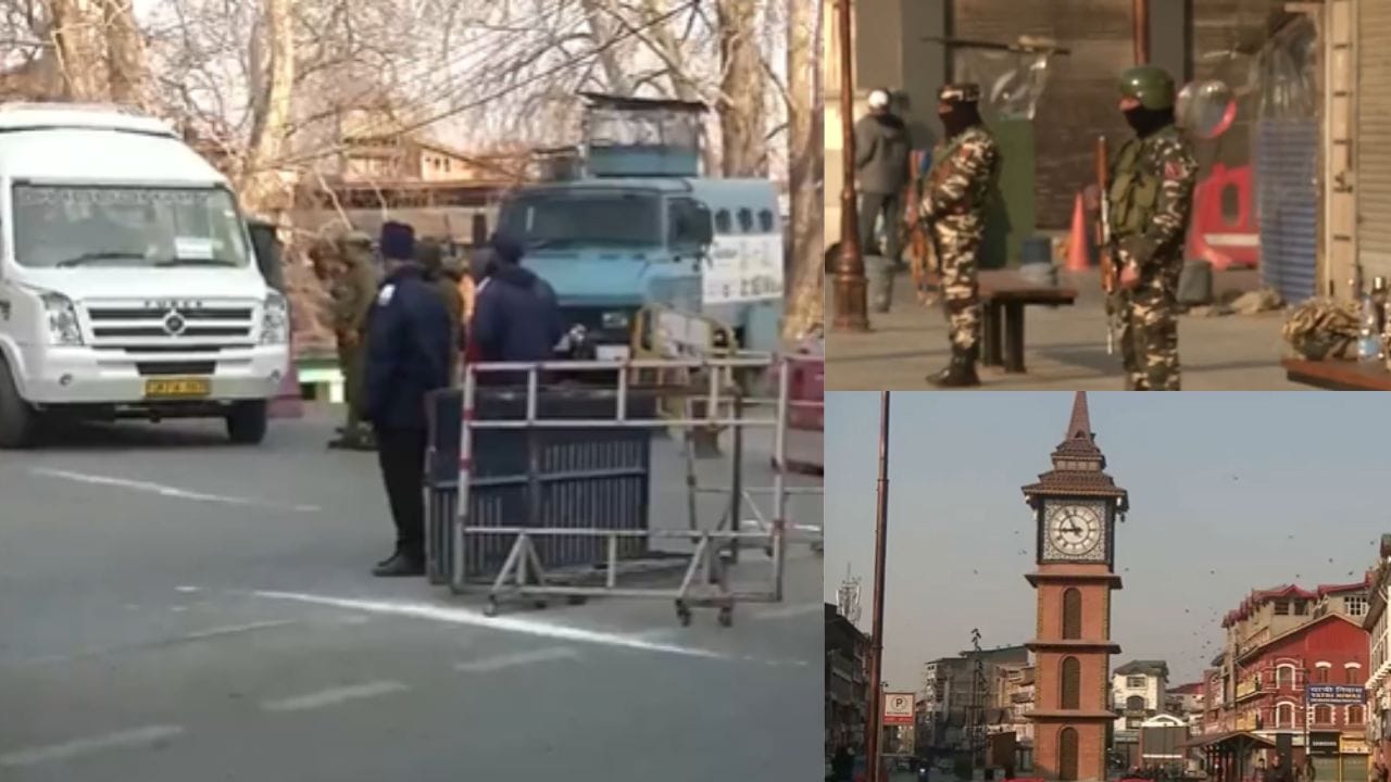 श्रीनगर में कड़ी सुरक्षा तैनात