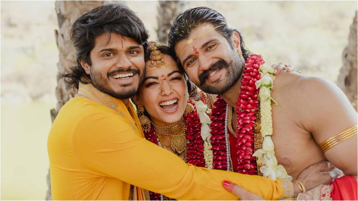 Vijay Deverakonda Brother Anand welcomes sister in law Rashmika Mandanna as Vadina shares photos from wedding