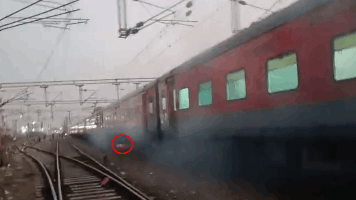 train coach near Sahibabad caught fire due to brake shoe sticking