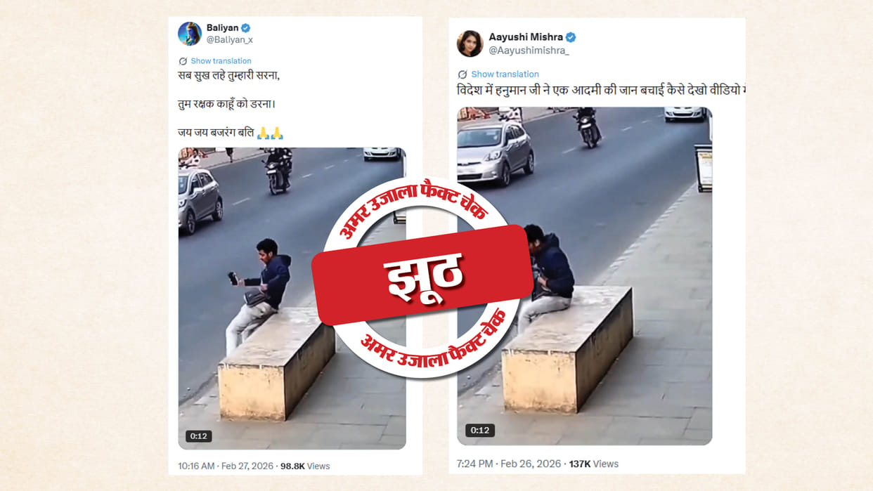 Fact Check Video of a young man saving his life due to a monkey created by AI