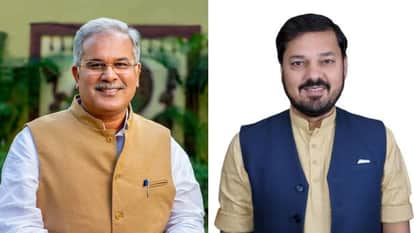 Politics in colors of Holi: Former CM Bhupesh Baghel and BJP MLA Anuj Sharma come face to face through songs