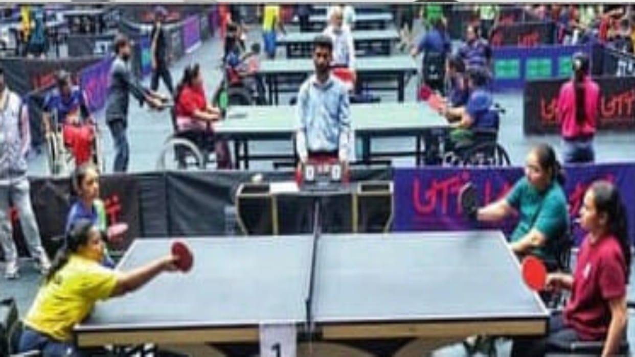 Indore: Disabled players from across country are showing enthusiasm in National Para Table Tennis Tournament