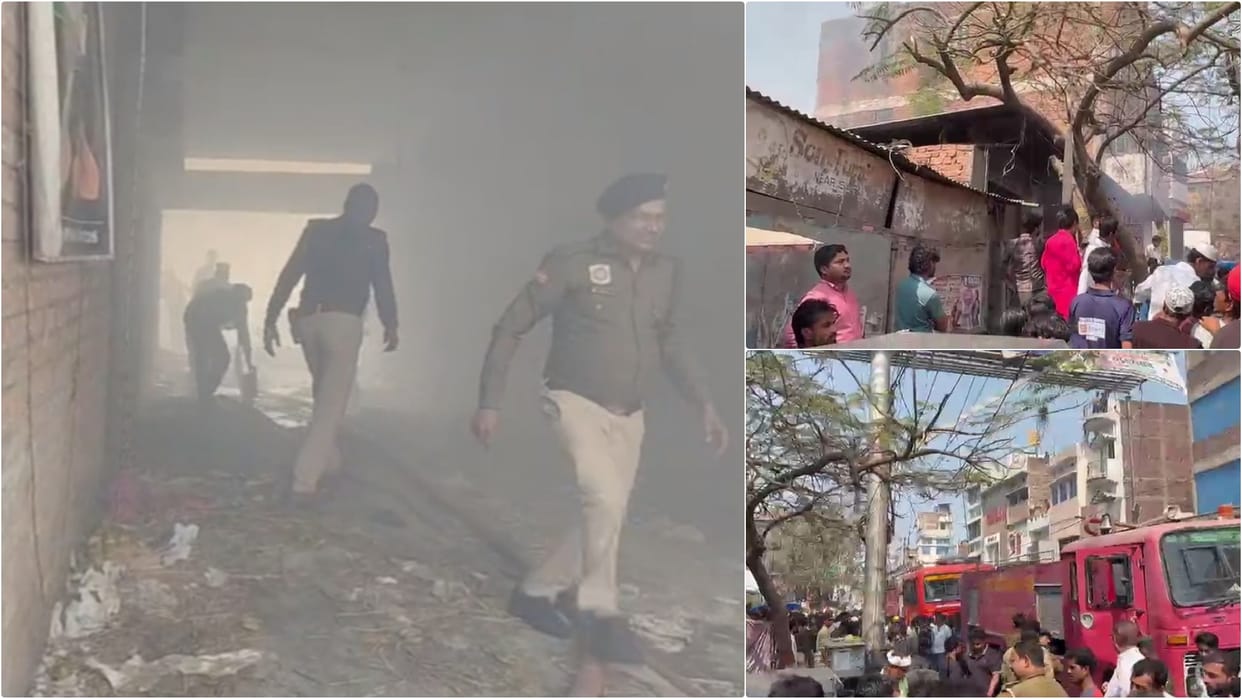 Siwan: Massive fire at fruit storage facility at Makhdoom Sarai Mor, brought under control by 3 fire engines