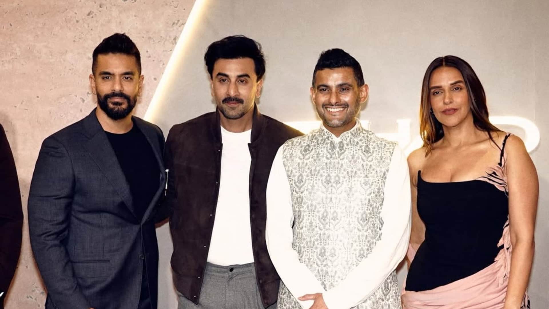 Neha Dhupia Has Fun With Ranbir Kapoor Shares Bts Photos With Husband Angad