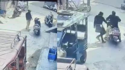 Husband and wife steal scooter in Ludhiana in five seconds see video