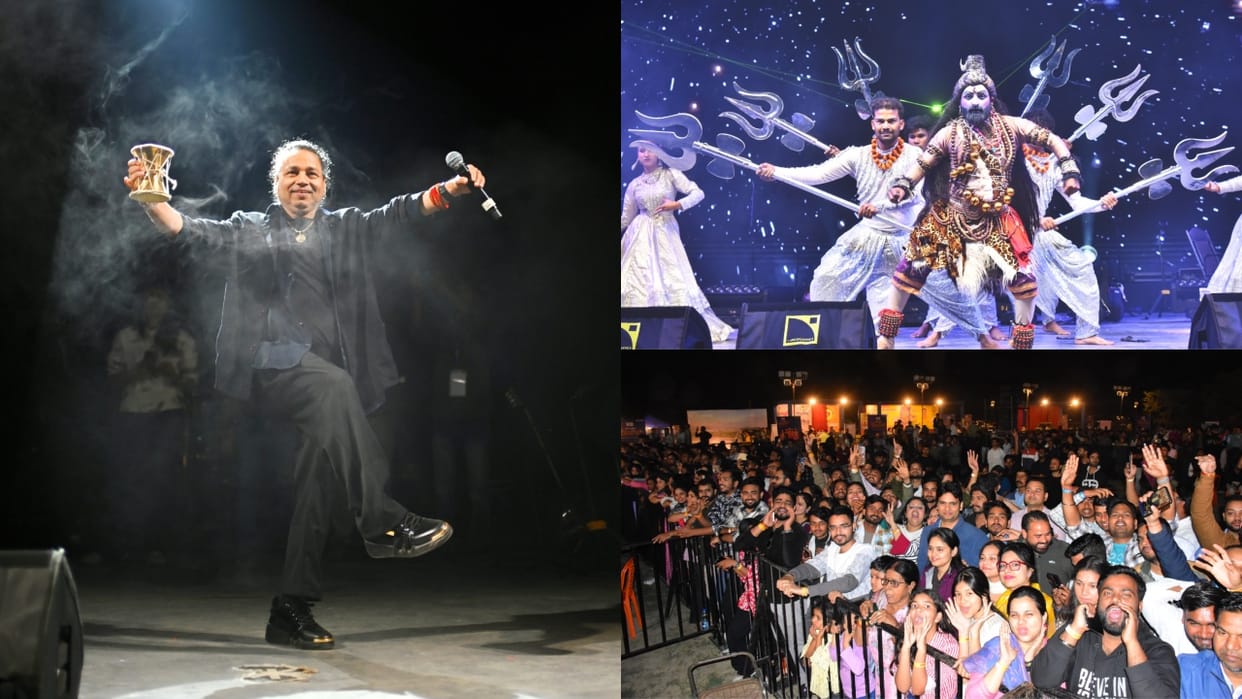 Singer Kailash Kher performed at Amar Ujala Jeevanjali Shivoham in Bareilly