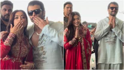 Vijay Deverakonda And Rashmika Mandanna First Appearance After Wedding In Udaipur Both Are Looking So Happy