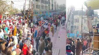 Massive Devotee Turnout on Rangbharni Ekadashi Vrindavan Parikrama Route Packed