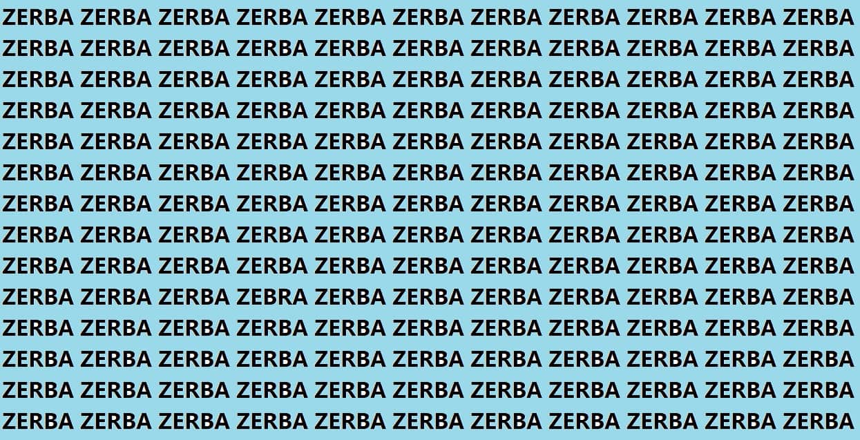 Optical Illusion Iq Test Brain Test If You Have Hawk Eyes Then Find ZEBRA In 15 Seconds