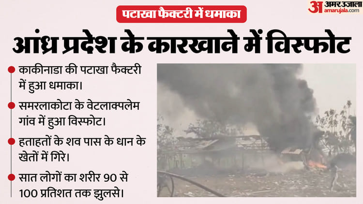 Andhra Pradesh Explosion: आंध्र प्रदेश पटाखा फैक्टरी धमाके में 21 लोगों की मौत, आठ लोगों की हालत गंभीर