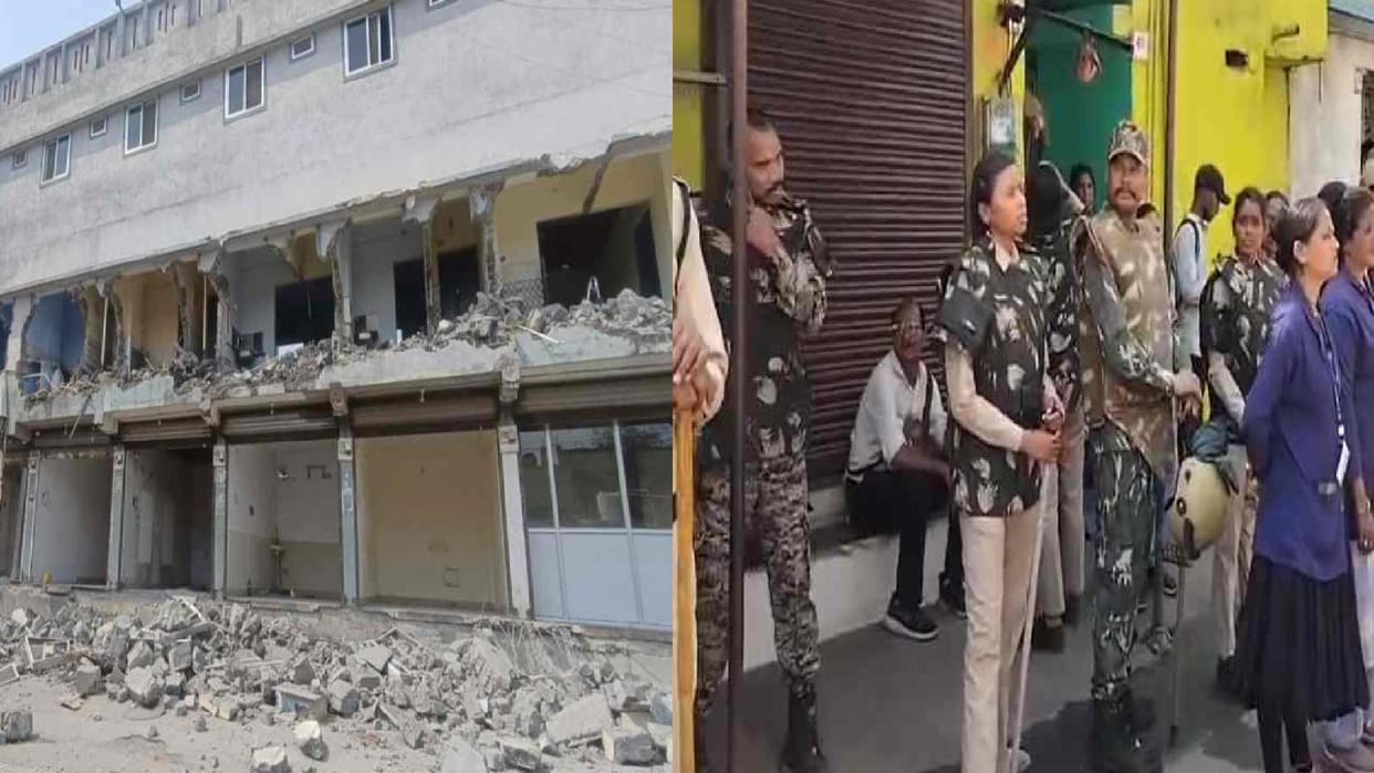 Big action by the corporation in Lalpur, bulldozer runs on the complex built on government land