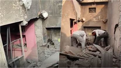 Damoh News: Gas Cylinder Explodes Through Roof in Massive Blast, One House Razed, Cracks in Nearby Homes