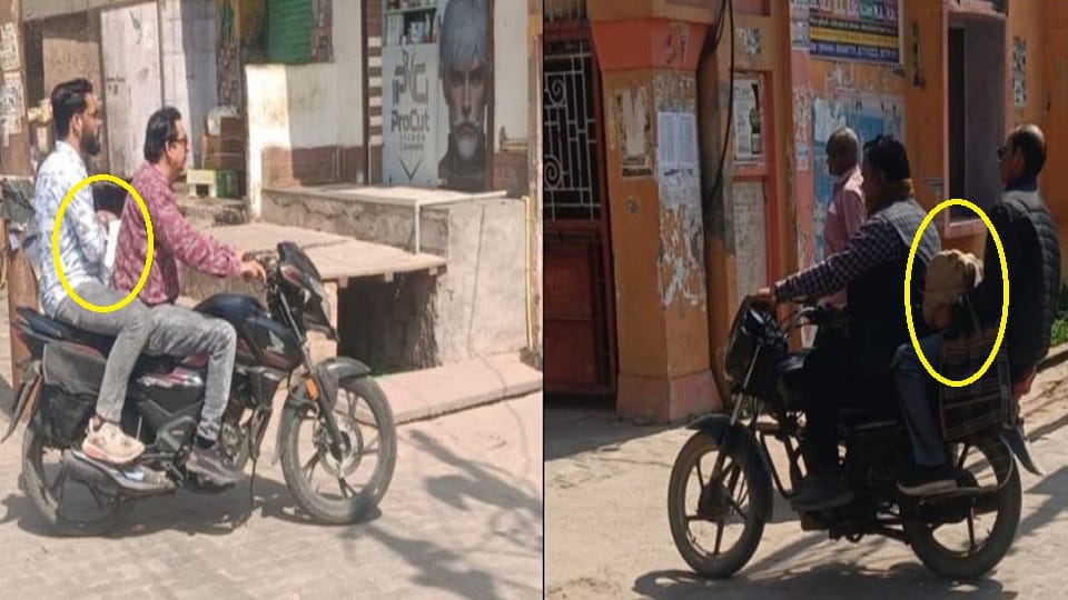 UP Board answer sheets being transported on bikes and scooters