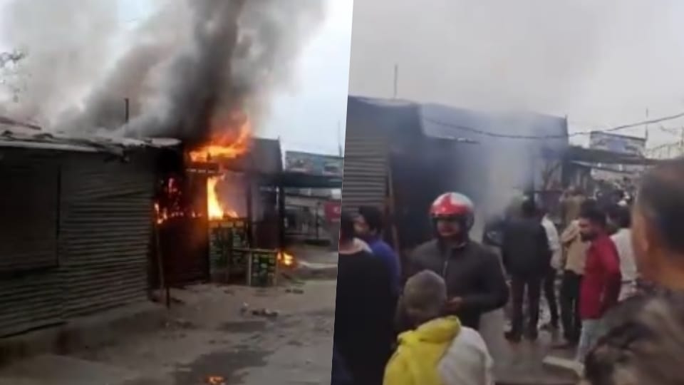 Fire broke out in the tin shed market, two temporary shops burnt