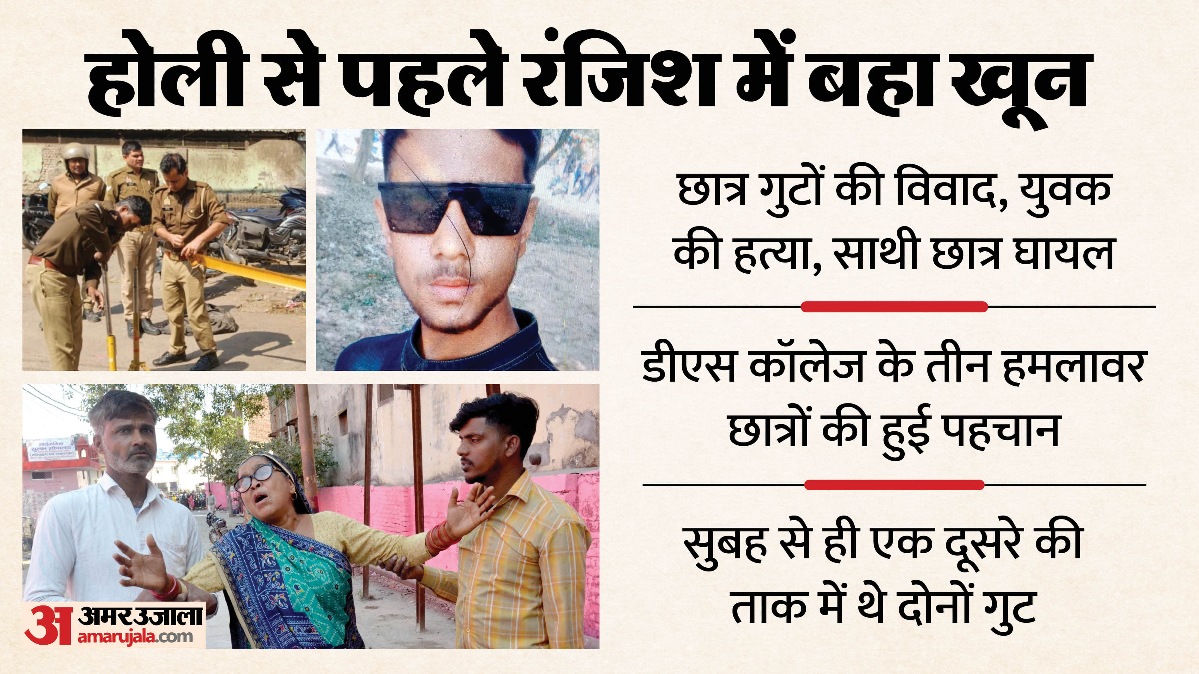 Student group rivalry in Aligarh Young man killed fellow student injured