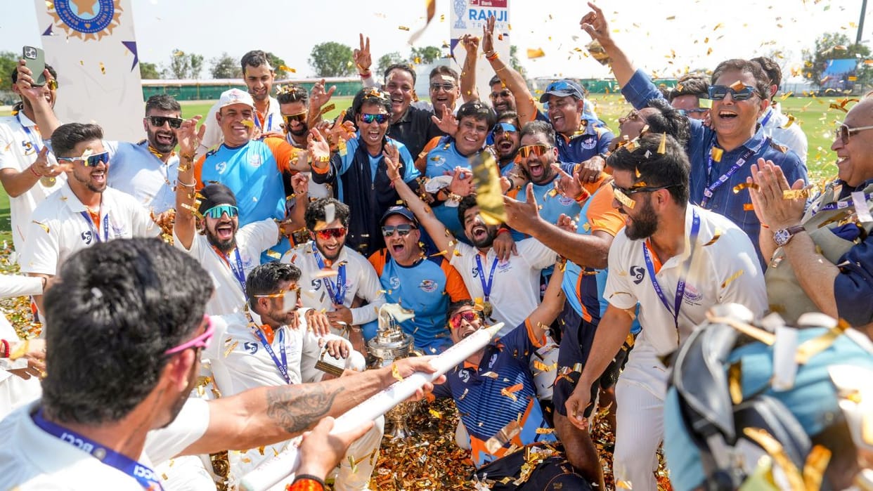 Won the trophy for the first time on the basis of first innings lead in the drawn final against eight-time win