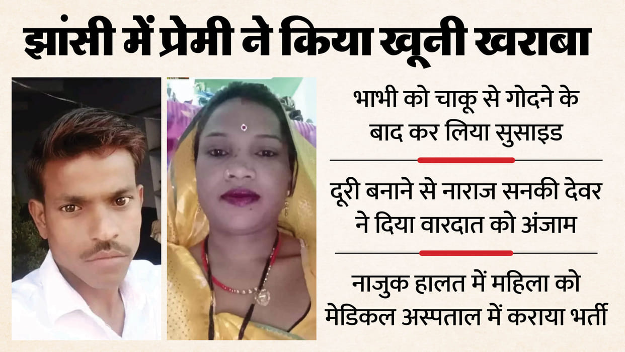 young man stabbed his sister-in-law and then committed suicide in jhansi