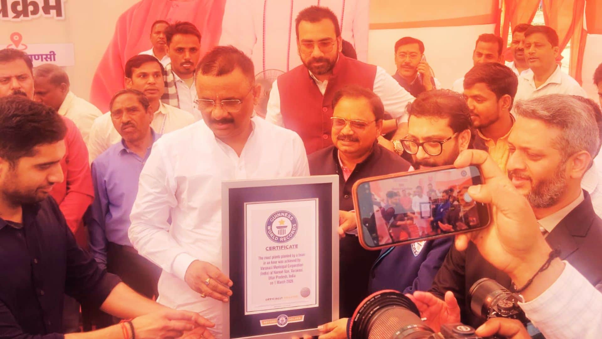 Plantation in Kashi Urban forest on 350 bighas of land special irrigation for 45 minutes three times week