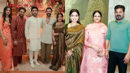 Allu Arjun Brother Allu Sirish Pre Wedding Function Attend By Rashmika Mandanna And Vijay Deverakonda