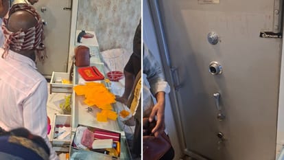 Theft worth lakhs in Varanasi Shop was ransacked DVR also taken saved the safe