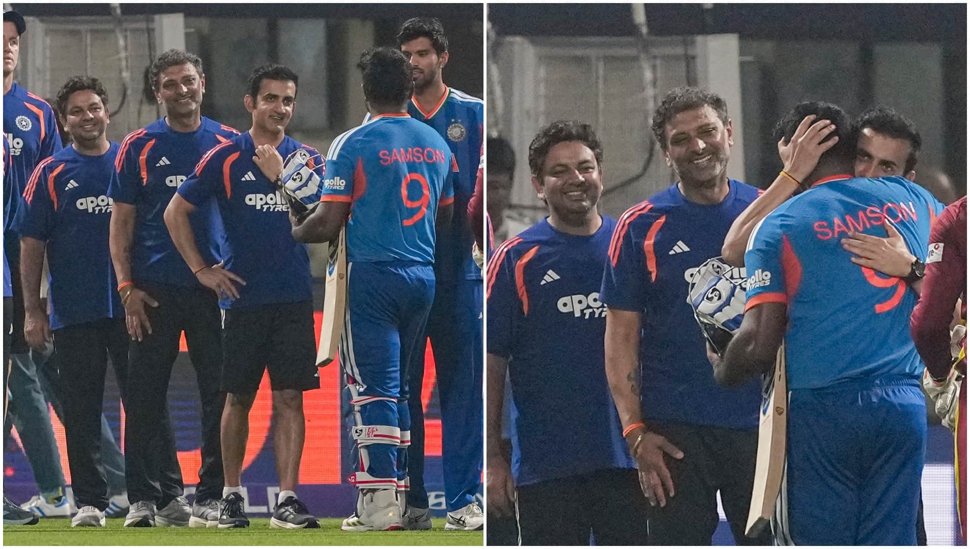 IND vs WI Photos: Emotional Moments as Suryakumar Salutes Samson, Gambhir’s Hug Melts Hearts